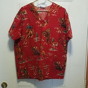 Men's scrub shirt. Large